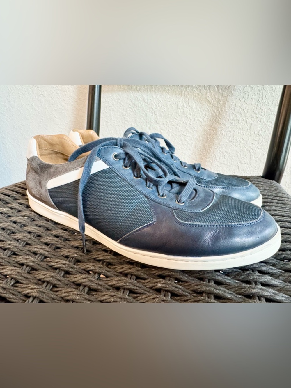 $300 MAGNANNI Echo Lo Men's Size 11 M Casual Leather Navy Lace Up Shoes